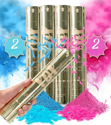Różowa impreza Confetti Shooter biodegradowalny na ślub urodzinowy