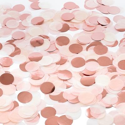 Różowy Krąg Tissue Paper Confetti Święto Ślub Urodziny