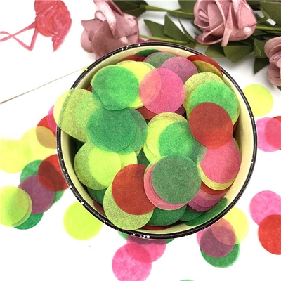 Krągłe papiery do tkanin konfetti party poppers biodegradowalne