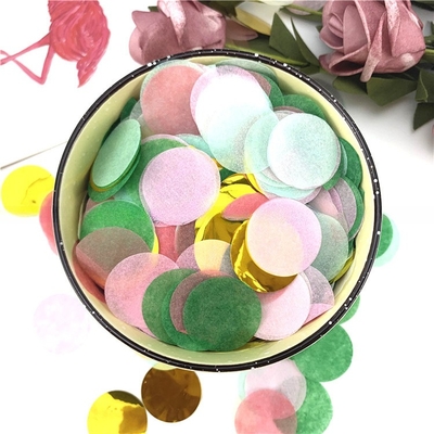 Krągłe papiery do tkanin konfetti party poppers biodegradowalne