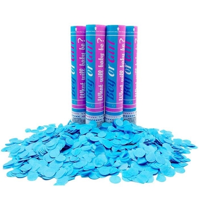 Dziecko Objawia Płeć Konfetti Kanon Niebieski lub Różowy Chłopiec lub Dziewczyna Party Popper Slip 30/45/60cm