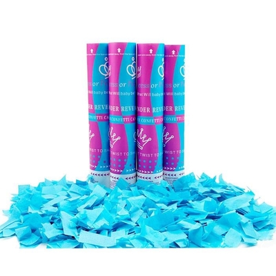 Dziecko Objawia Płeć Konfetti Kanon Niebieski lub Różowy Chłopiec lub Dziewczyna Party Popper Slip 30/45/60cm