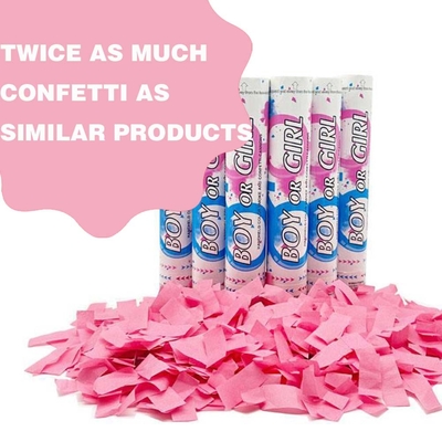 Płeć Reveal Confetti Party Popper Kolorowy Dym Holi Powder biodegradowalny płomienioodporny party popper confetti