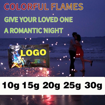 Kolor Magiczny Proszek Ogień 10 x 10 g Magiczny Płomień Kolorowy Ogień Proszek Neon Płomienie