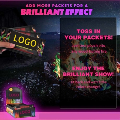 Kolor Magiczny Proszek Ogień 10 x 10 g Magiczny Płomień Kolorowy Ogień Proszek Neon Płomienie