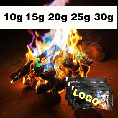 10g/25g Kolorowy Ogień Płomienie Proszek Ogień Ogień Ognisko Pyrotechnika Płomienie
