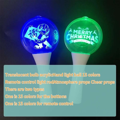 18*10CM LED Glow Blinking Stick White Shell Ball Wand Na festiwalne materiały koncertowe