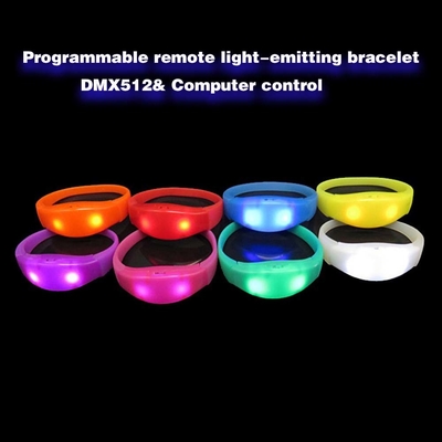Led Bracelet do ślubów i imprez Kontrola Dmx Kolor zmieniający Bracelet Led Sprzedaż hurtowa 2022 Nowy Custom Print Logo Promotio