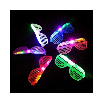 LED Kolor Zabawki Okiennik Świecący Okulary Zabawy Okulary LED Okulary urodzinowe Przybory Błyskowe Zmieniające 3D Świetliste okulary