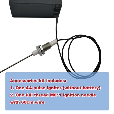 Akumulator AA Dwa wyjścia Grill Igniter z wtyczką w ogniu Przewód 1 Meter Długość Dwie elektrody