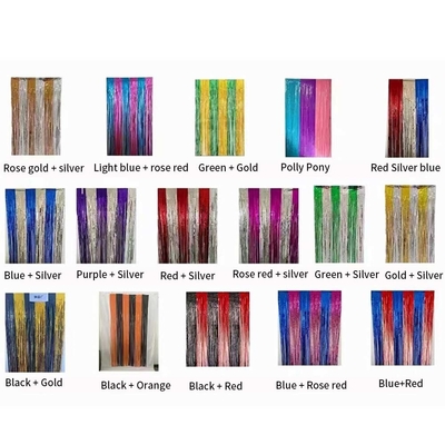 Dzień urodzin Twarz Fotograficzny stolik Fringe Tassel Drzwi Folii Zasłona