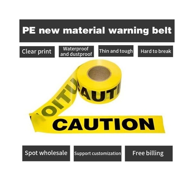 200 m długości PET Safety Warning Warning Tape z wodoodporną drukowaną wstążką barierową