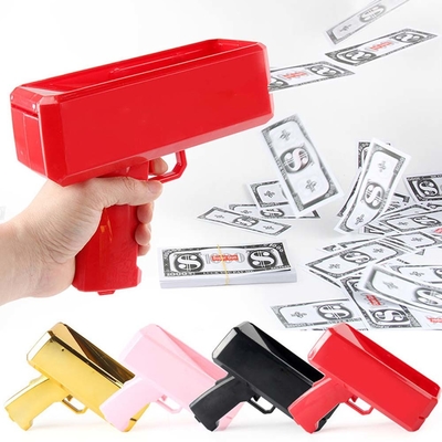 Dekoracja imprezy Urodziny Pieniądze Cannon Spray Prawdziwy Plastikowy Pistolet Rozrzucacz Złoto Zabawki Dolar Pieniądze Pistolet do zabawy