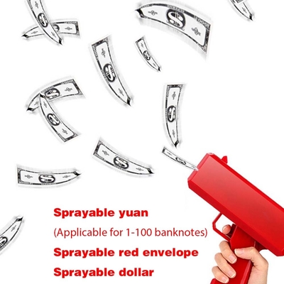 Dekoracja imprezy Urodziny Pieniądze Cannon Spray Prawdziwy Plastikowy Pistolet Rozrzucacz Złoto Zabawki Dolar Pieniądze Pistolet do zabawy