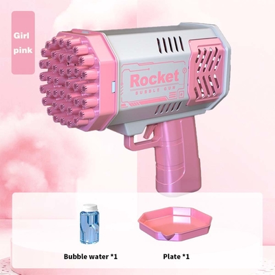 Plastic40 Holes Rocket Bazooka Bubble Gun Toys Recargable s Machine Outdoor Summer dla dzieci