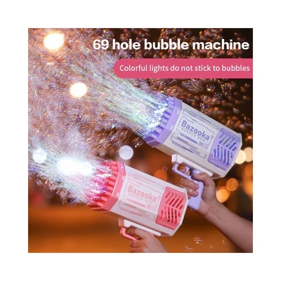 Plastic40 Holes Rocket Bazooka Bubble Gun Toys Recargable s Machine Outdoor Summer dla dzieci