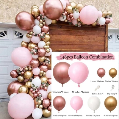 Fioletowy różowy makaron Lateks Balony Garland Arch Kit do ślubu Dekor urodzinowy
