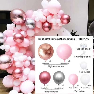 Różowy Błękitny Lateks Balon Archy Set Ślubne Urodziny impreza Dekoracja Balony Set