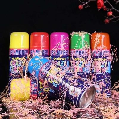 Zakres strzelania 5-8m ekonomiczny kolorowy streamer i głupie szalone struny spray do dekoracji festiwalowych